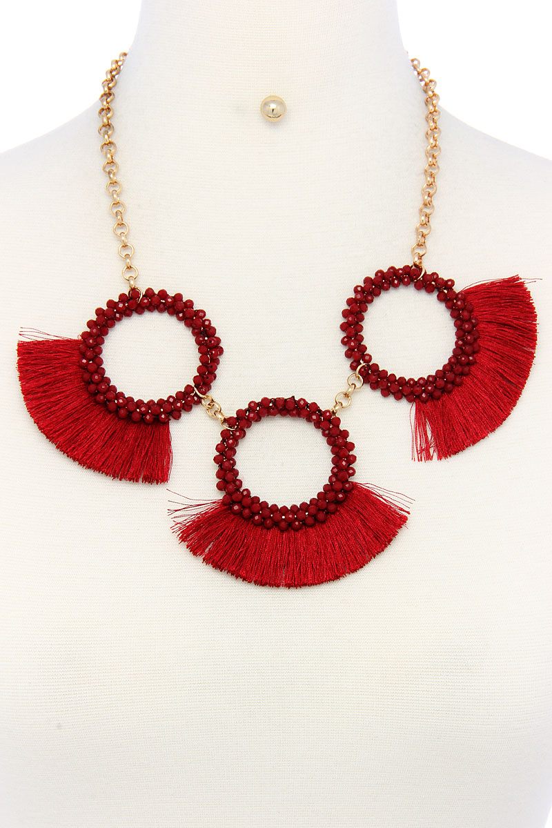 Fashion chunky stylish necklace and earring set