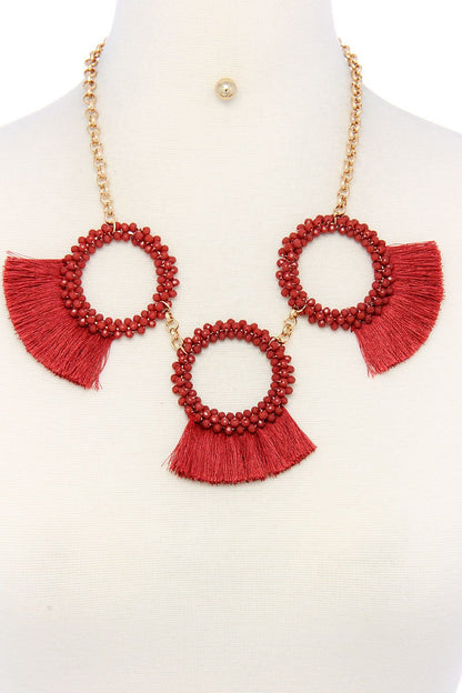 Fashion chunky stylish necklace and earring set