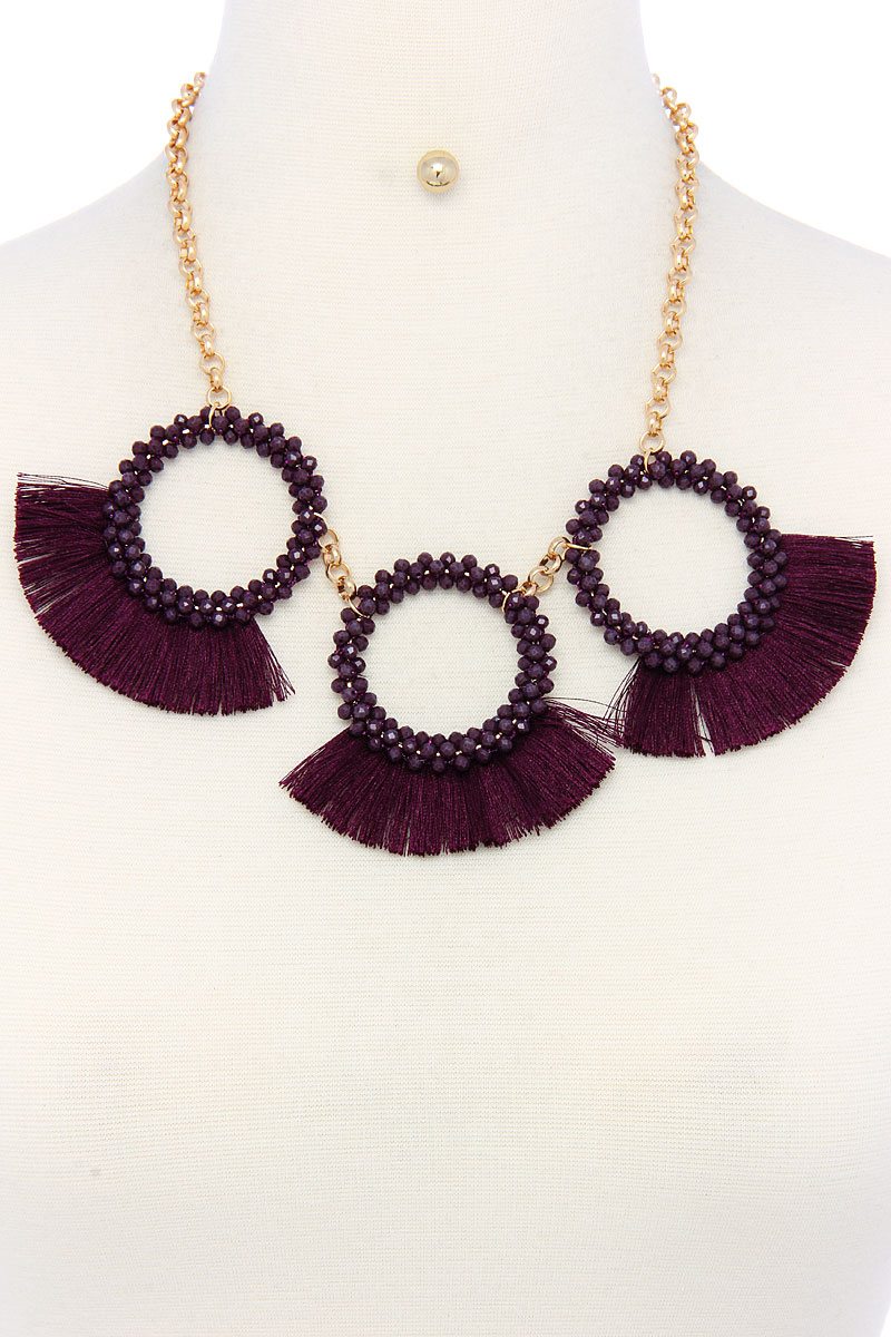 Fashion chunky stylish necklace and earring set