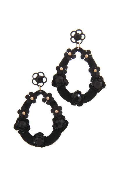 Floral Post Drop Earring