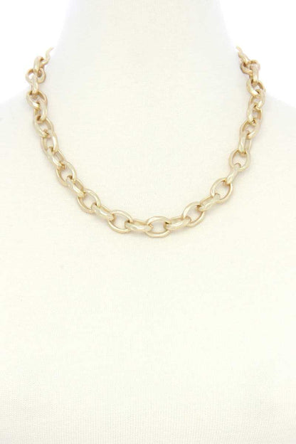 Circle Link Metal Necklacecircle Link Metal Necklace