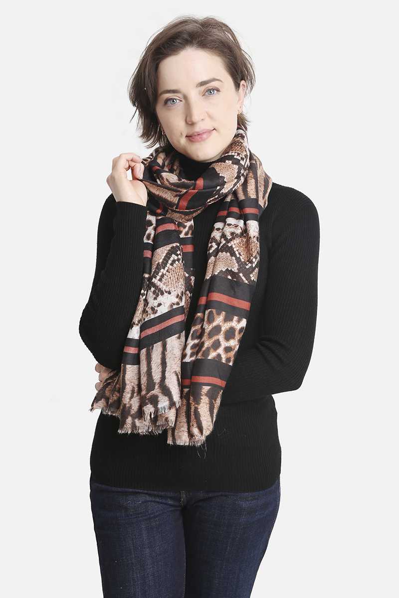 Fashion Animal Print Skinny Scarf