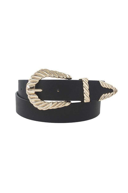 Shrimp Tectured Buckle Belt