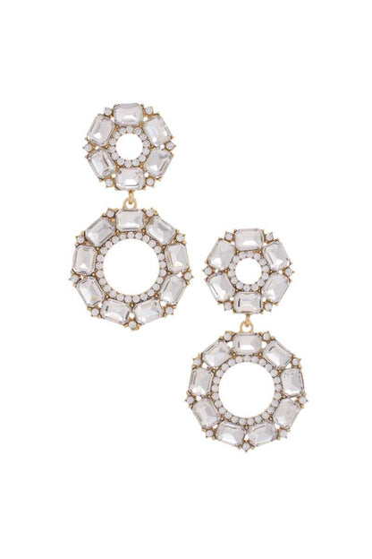 Double Circle Rhinestone Earring