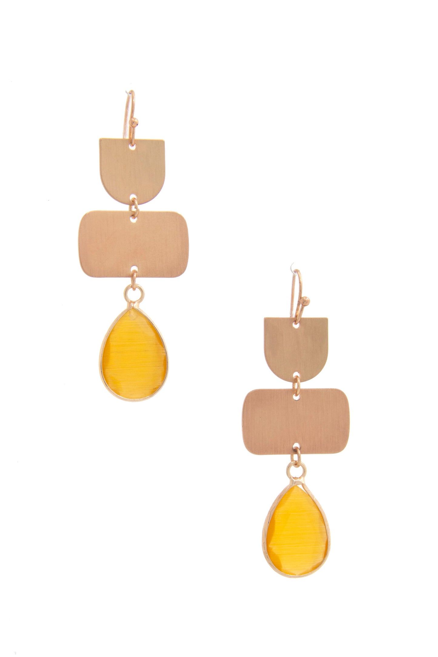 Teardrop Gem Multi Shape Dangle Earring