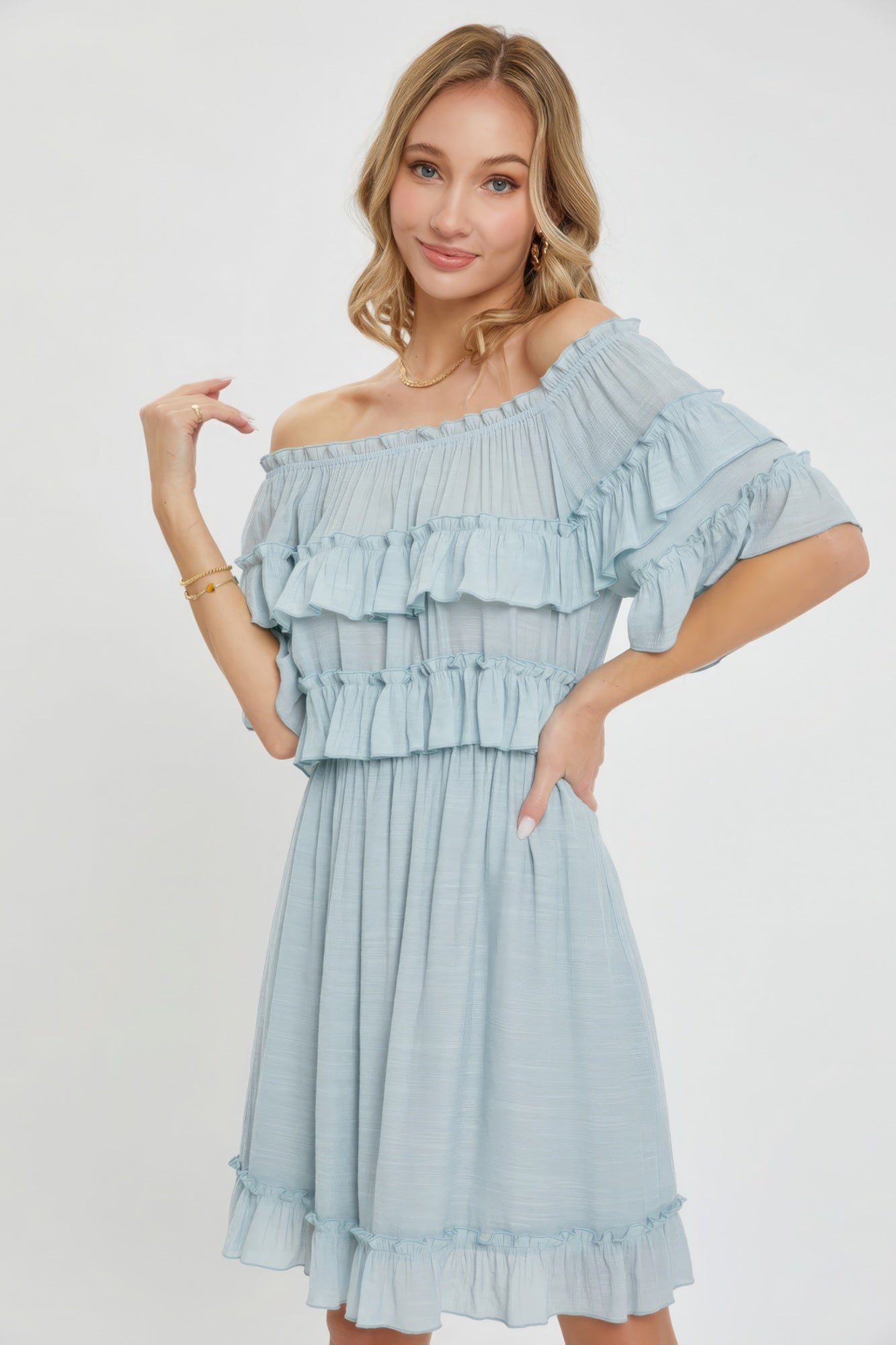 Off Shoulder Ruffle Dress