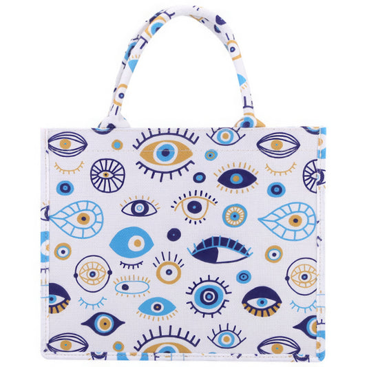 Evil Eye Print Tote Bag